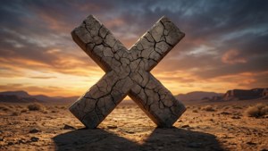 Stone Wrong Cross Desert
