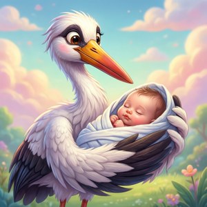 Stork Delivery Cartoon
