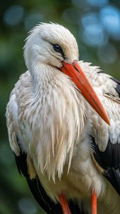 Stork Portrait Close-Up