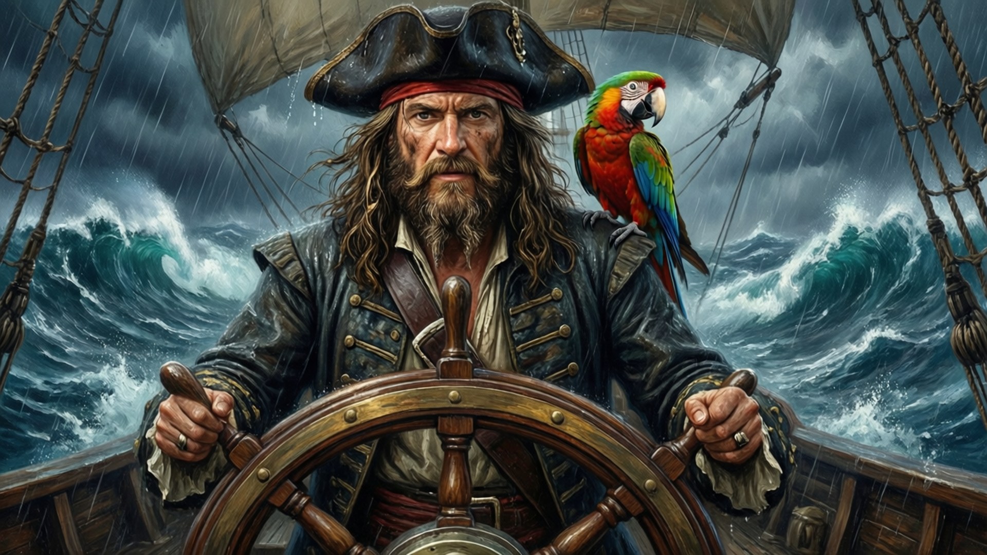 Storm at Sea by Wallpapers.art Studio