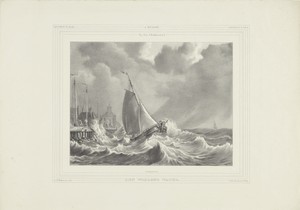 Storm in de haven van Enkhuizen
