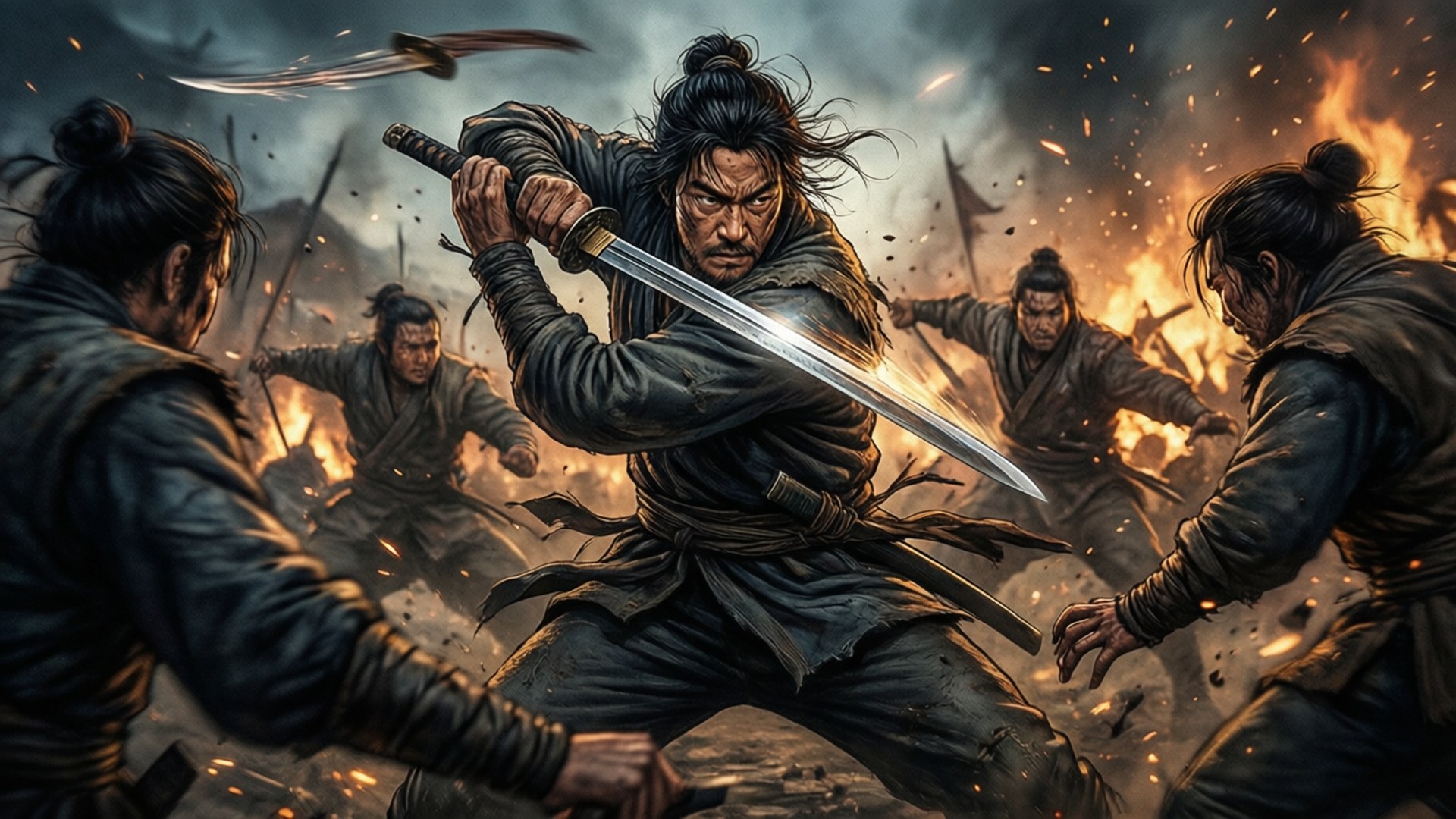 Storm of Blades by Wallpapers.art Studio