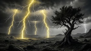Storm Over Barren Land