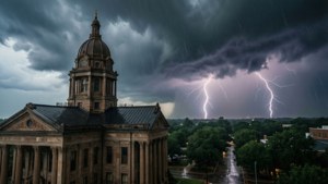 Storm Over Courthouse