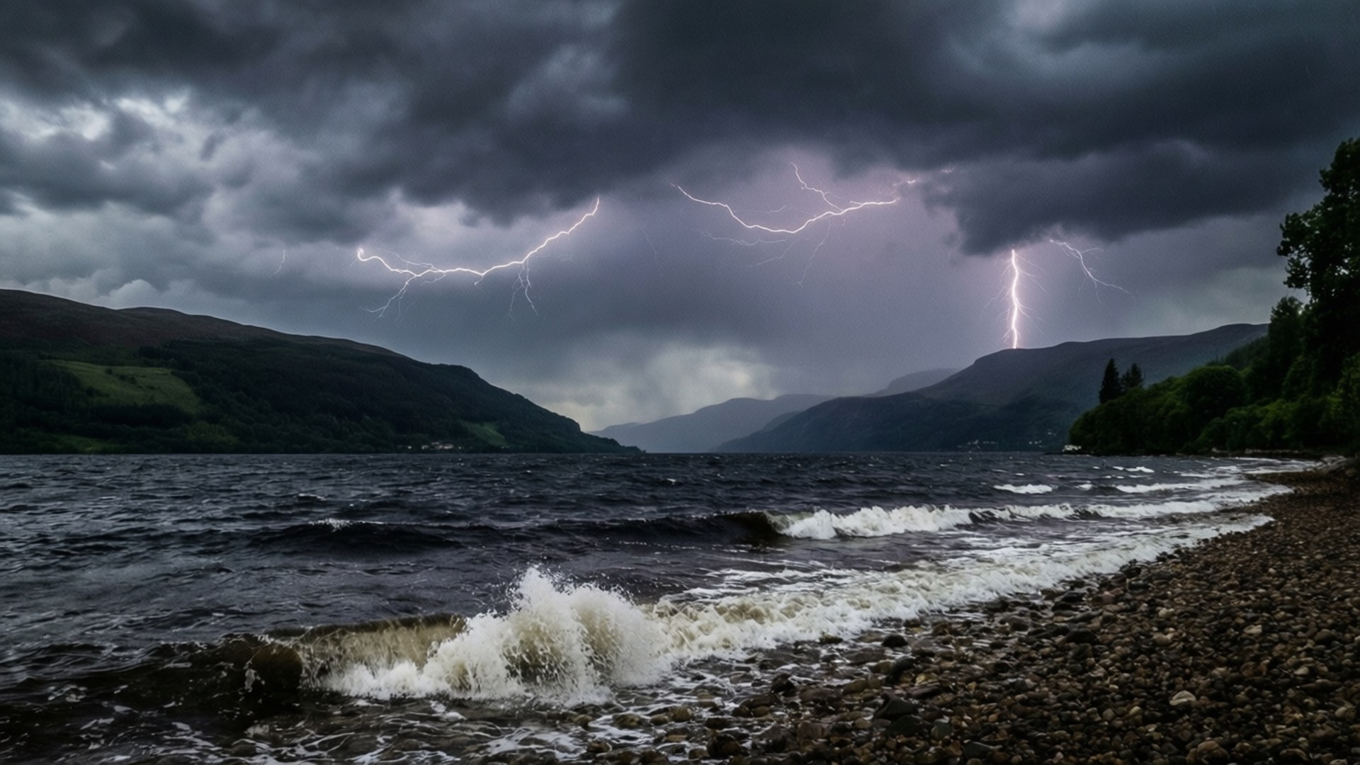 Storm Over Loch Ness by Wallpapers.art Studio