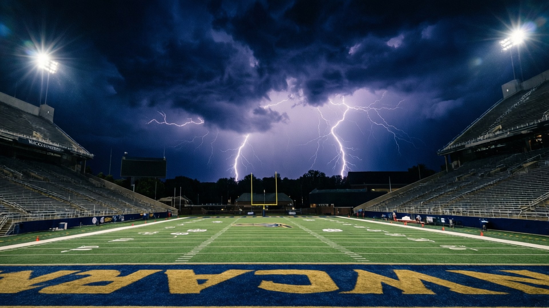 Storm Over the Stadium by Wallpapers.art Studio