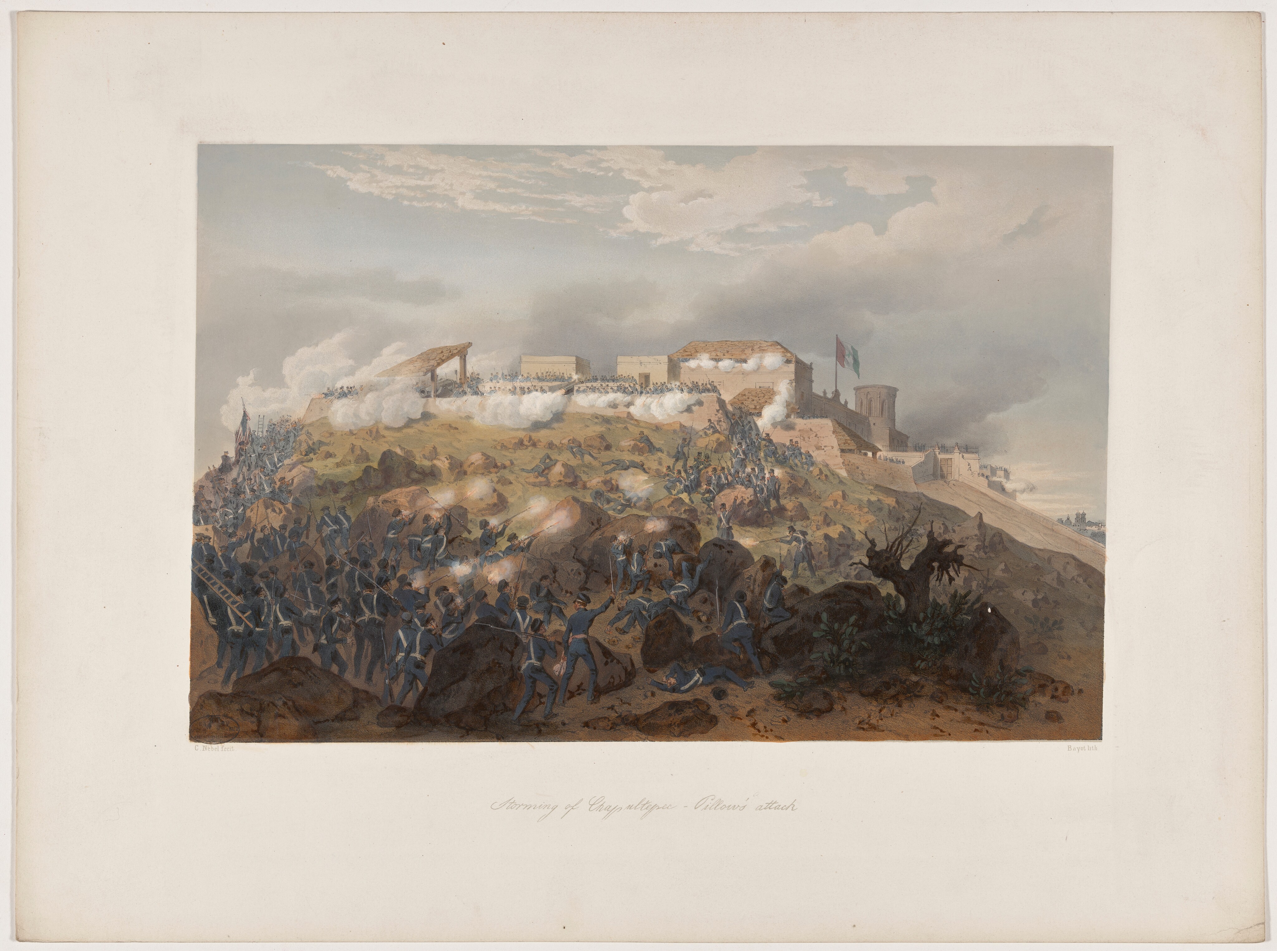 Storming of Chapultepec—Pillow's Attack by Adolphe-Jean-Baptiste Bayot
