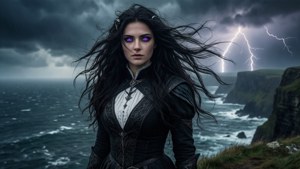 Stormy Cliff Sorceress