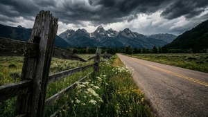 Stormy Country Road