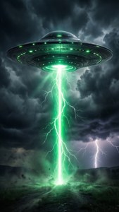 Stormy Green Beam