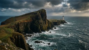 Stormy Lighthouse Coast