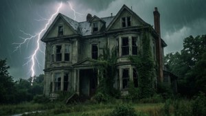 Stormy Mansion on the Hill