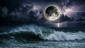 Stormy Ocean Eclipse