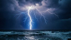 Stormy Sea Lightning