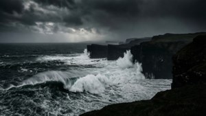 Stormy Seascape Cliffs