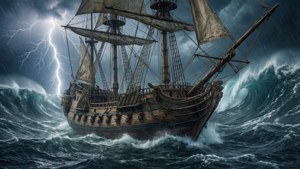 Stormy Ship Voyage