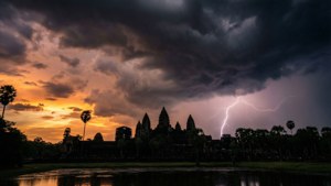 Stormy Sunset at Angkor