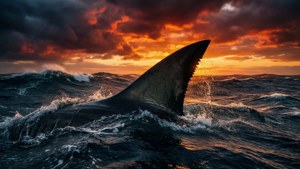 Stormy Sunset Shark