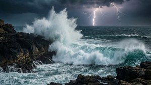 Stormy Wave Crash