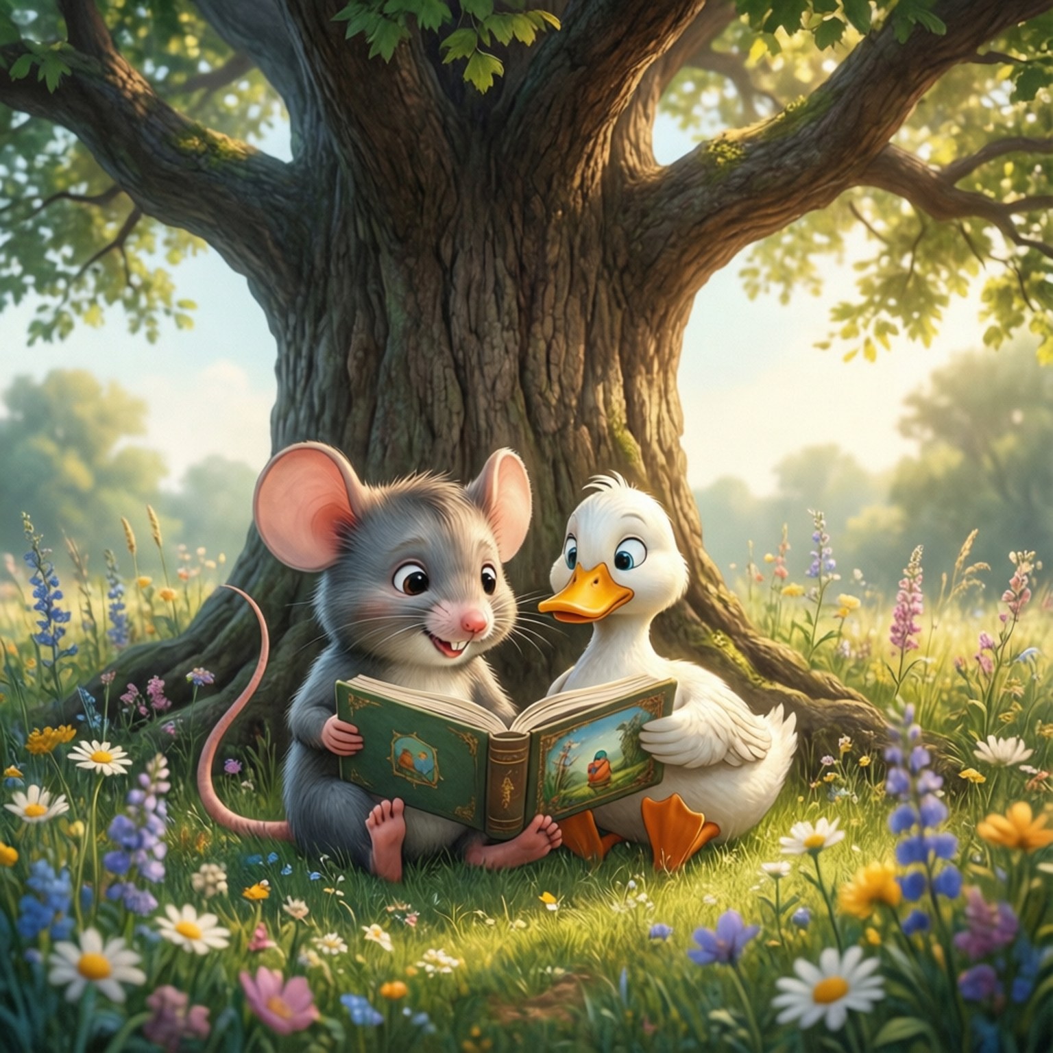 Storytime Under the Oak by Wallpapers.art Studio