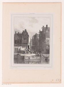 Straatleven bij een gracht