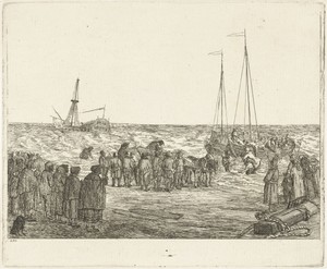 Stranding van de Britse Oost-Indiëvaarder 'Generaal Barker' bij Noordwijk, 1781