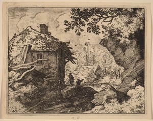 Straw Hut Seen from Behind