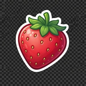 Strawberry Heart Sticker