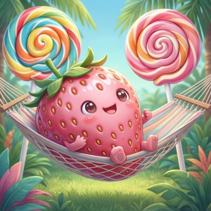 Strawberry in Lollipop Hammock