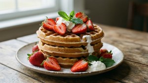 Strawberry Waffle Stack