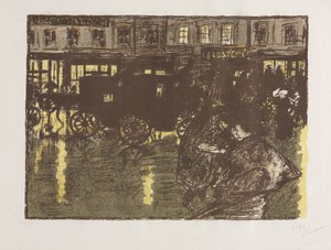 Street at Evening in the Rain