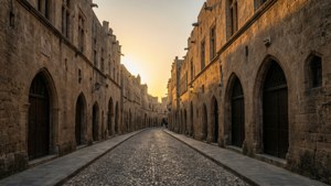 Street of Knights Sunset