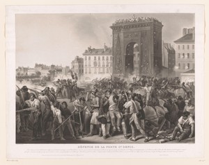 Strijd tijdens de Julirevolutie bij de Porte Saint-Denis