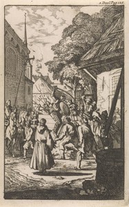 Strijd van Don Clarazel met de boeren in het dorp Uxel