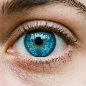 Striking Blue Eye Close-Up