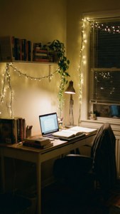 String Light Study Corner