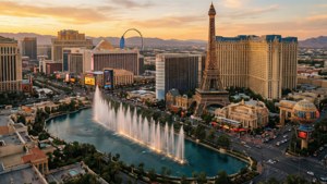 Strip Sunset Aerial