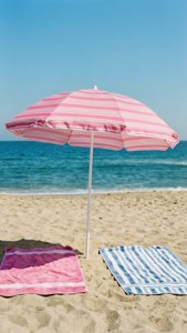 Striped Beach Umbrella