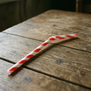 Striped Bent Straw