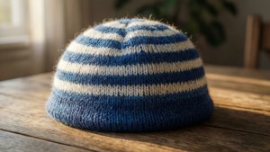 Striped Knitted Yamaka