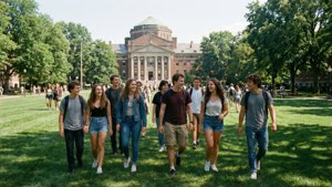 Students on the Lawn