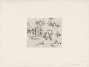 Studieblad van verschillende figuren