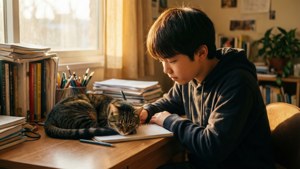 Study Buddy Cat