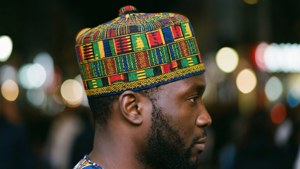 Stylish Kufi Hat Portrait
