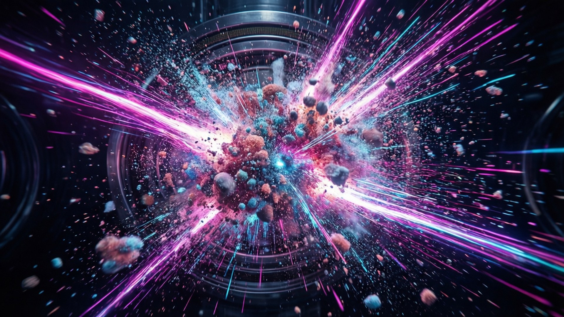 Subatomic Fireworks by Wallpapers.art Studio