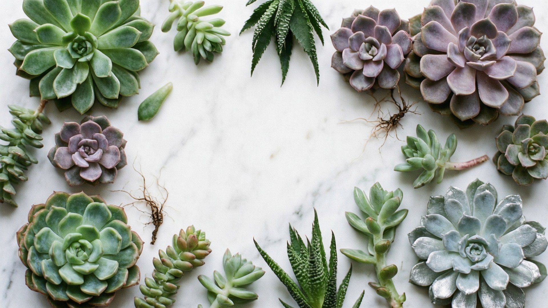 Succulent Flat Lay by Wallpapers.art Studio