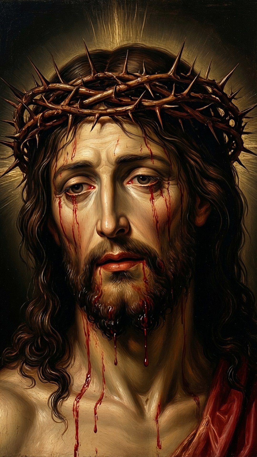 Suffering Christ Portrait by Wallpapers.art Studio