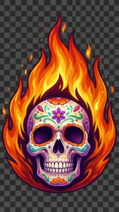 Sugar Skull Flame