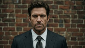 Suit and Brick Wall