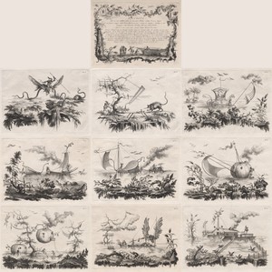 Suite of the most notable things seen by John Wilkins erudite English Bishop during his famous voyage from the Earth to the Moon … dedicated to Sir William Hamilton ambassador to the Court of Naples